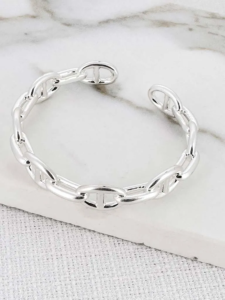 Envy Anchor Chain Bangle - Silver