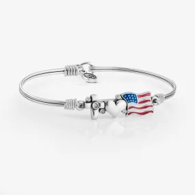 Faith, Love, & Country Bangle Bracelet