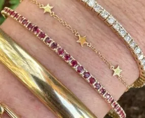 Flex Ruby Bangle Tennis Bracelet