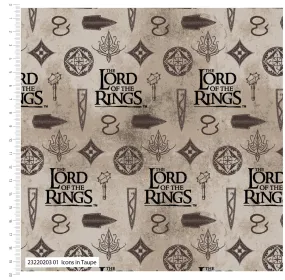 FS982_3 Lord The Of The Rings Icons in Taupe - Cotton