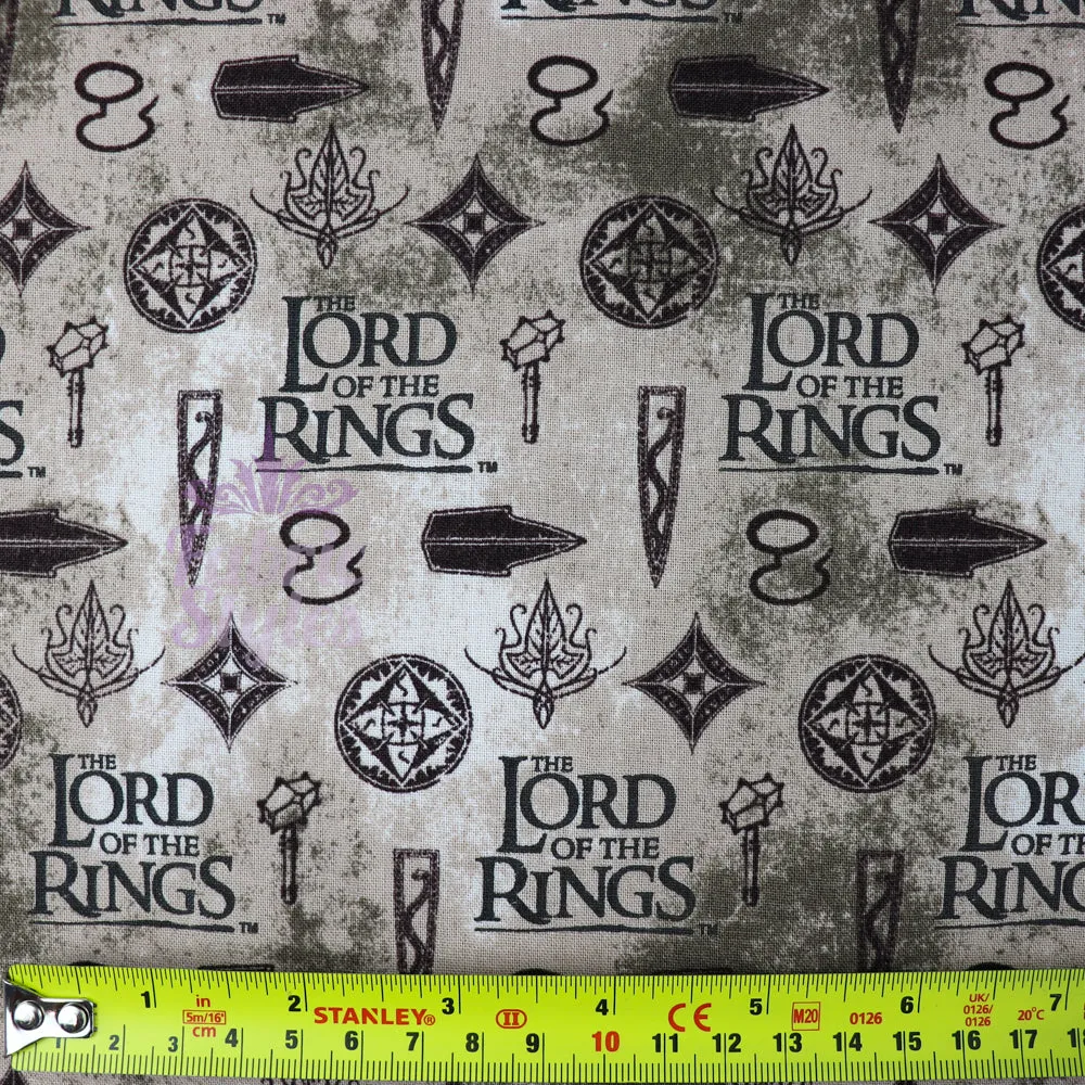 FS982_3 Lord The Of The Rings Icons in Taupe - Cotton