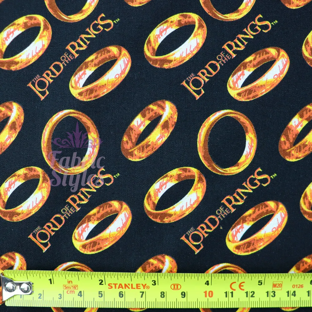 FS982_5 Lord The Of The Rings Tossed Black - Cotton