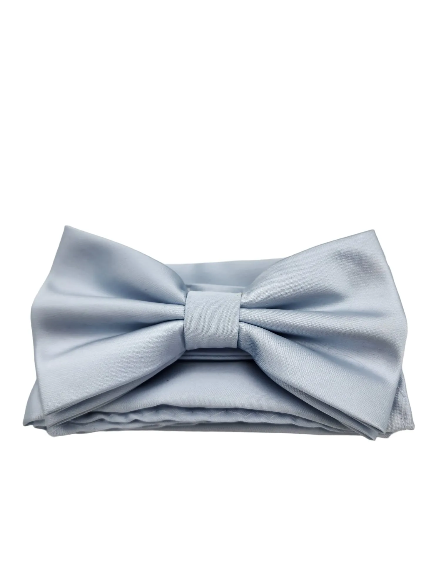 Giovanni Testi Classic Silver Bow Tie with Hanky BT100-E