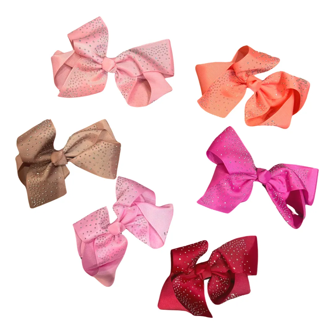 Glitter Ribbon Hair Bow Clip