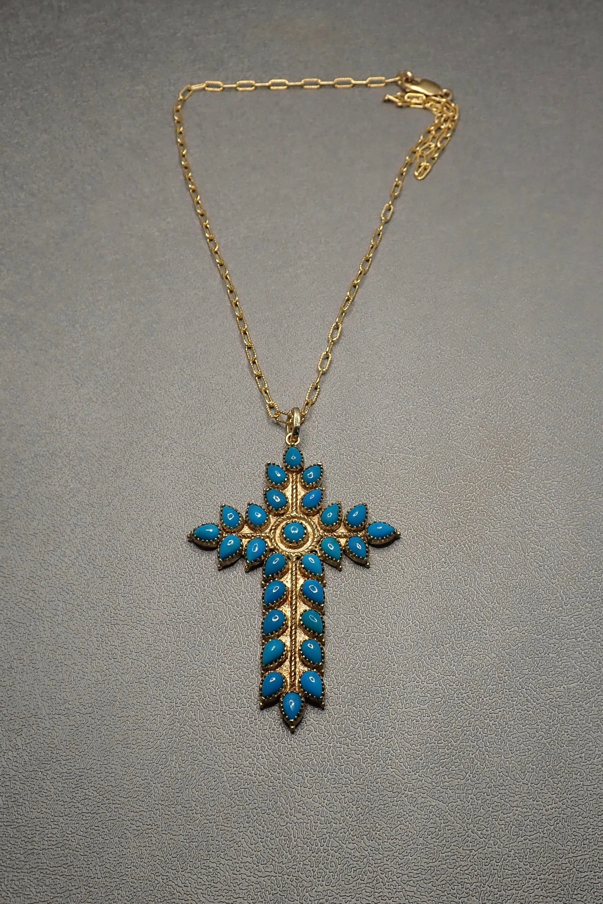 GOLD & TURQUOISE PENDANT