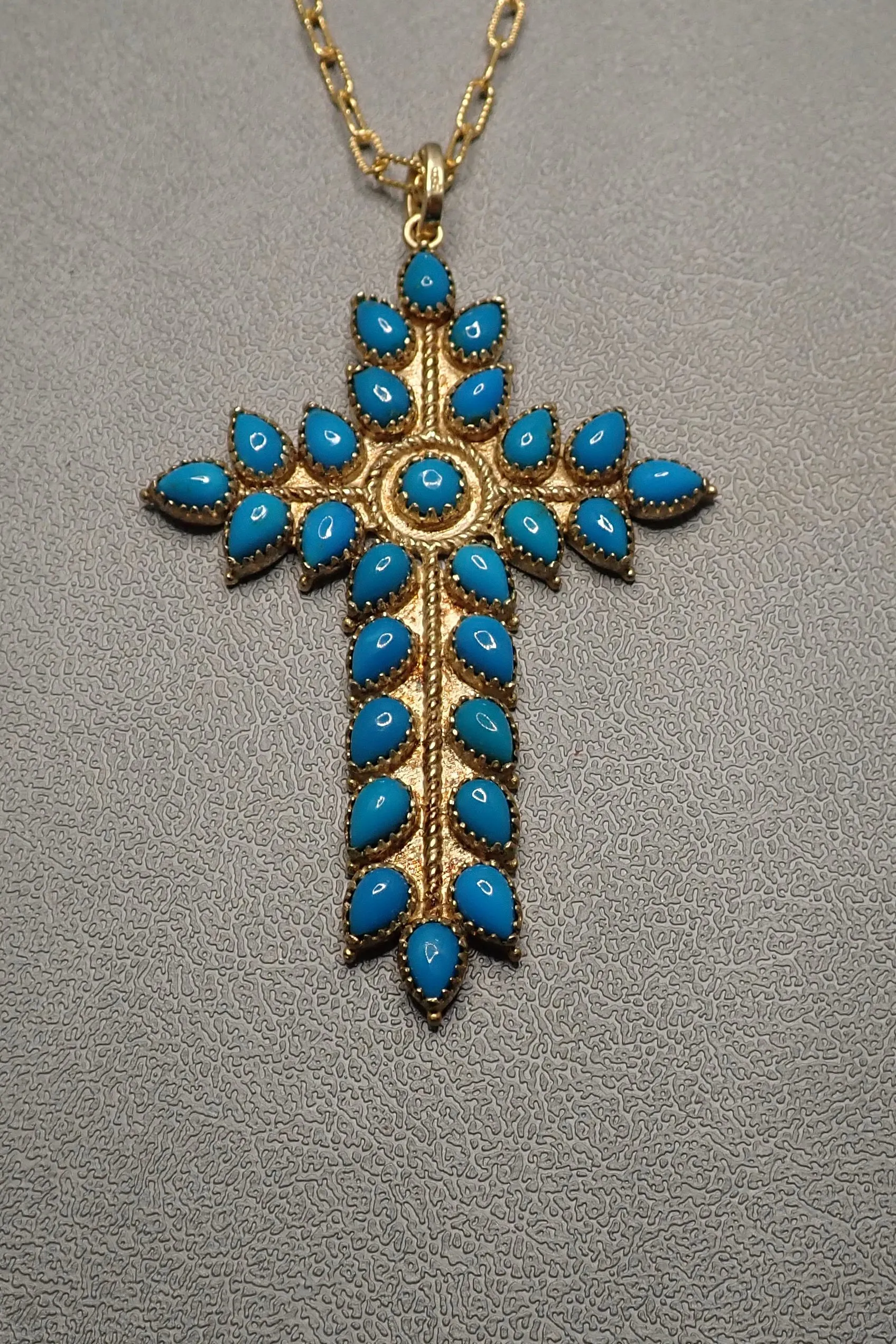 GOLD & TURQUOISE PENDANT