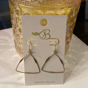 GOLD TRIANGLE DROP EARRINGS