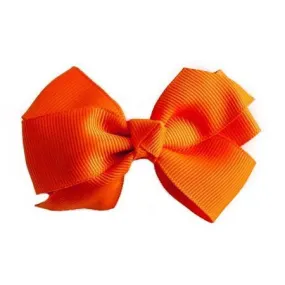 Grosgrain Hair Clip - Orange Bow