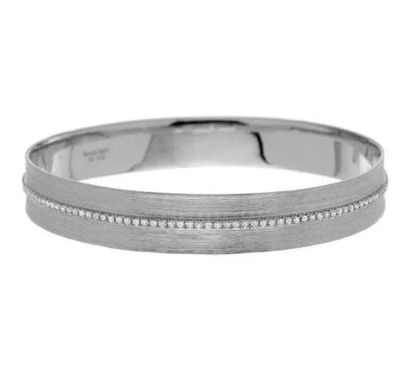 Hannah Bangle Sterling Silver Diamonds