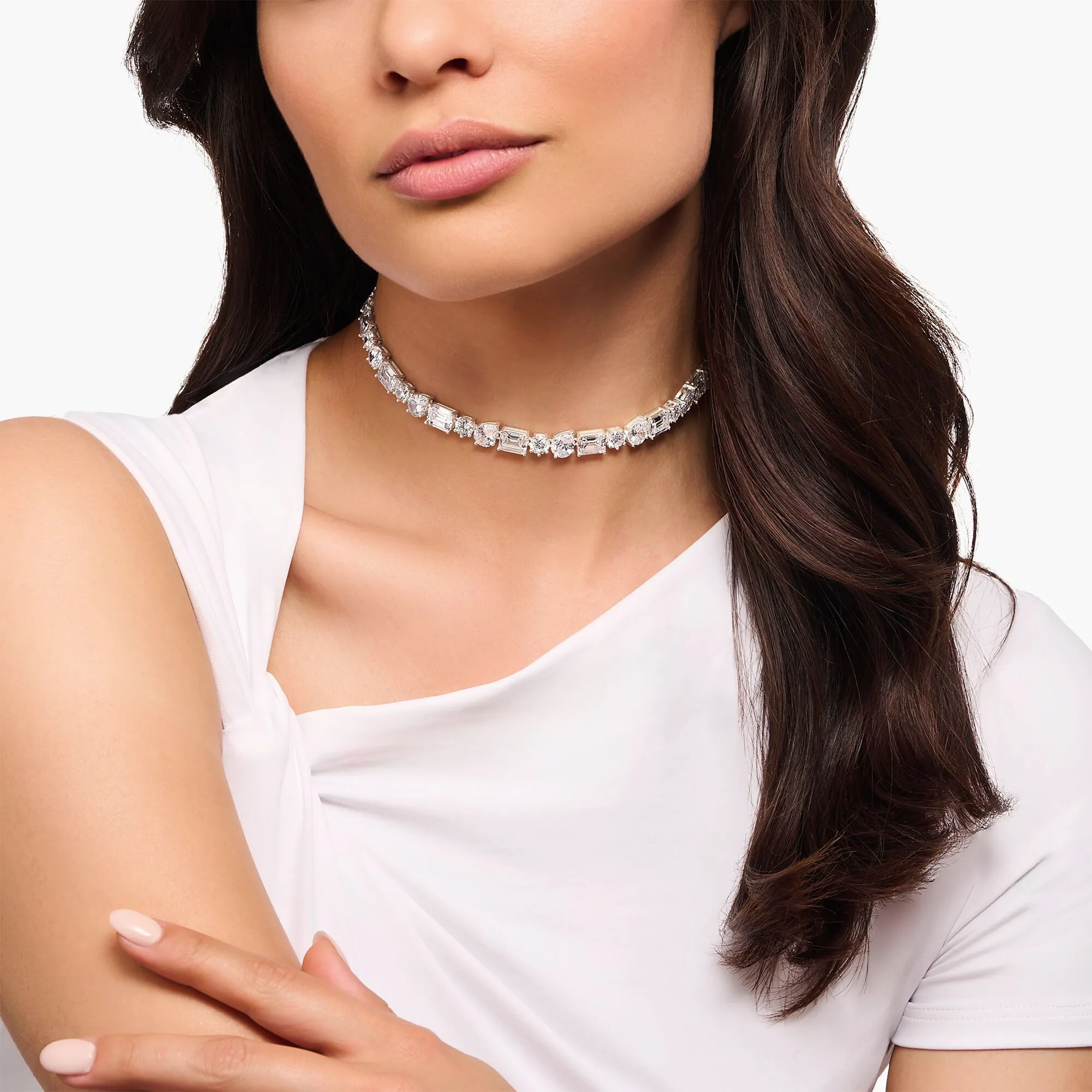 Heritage Glam Choker with white zirconia stones