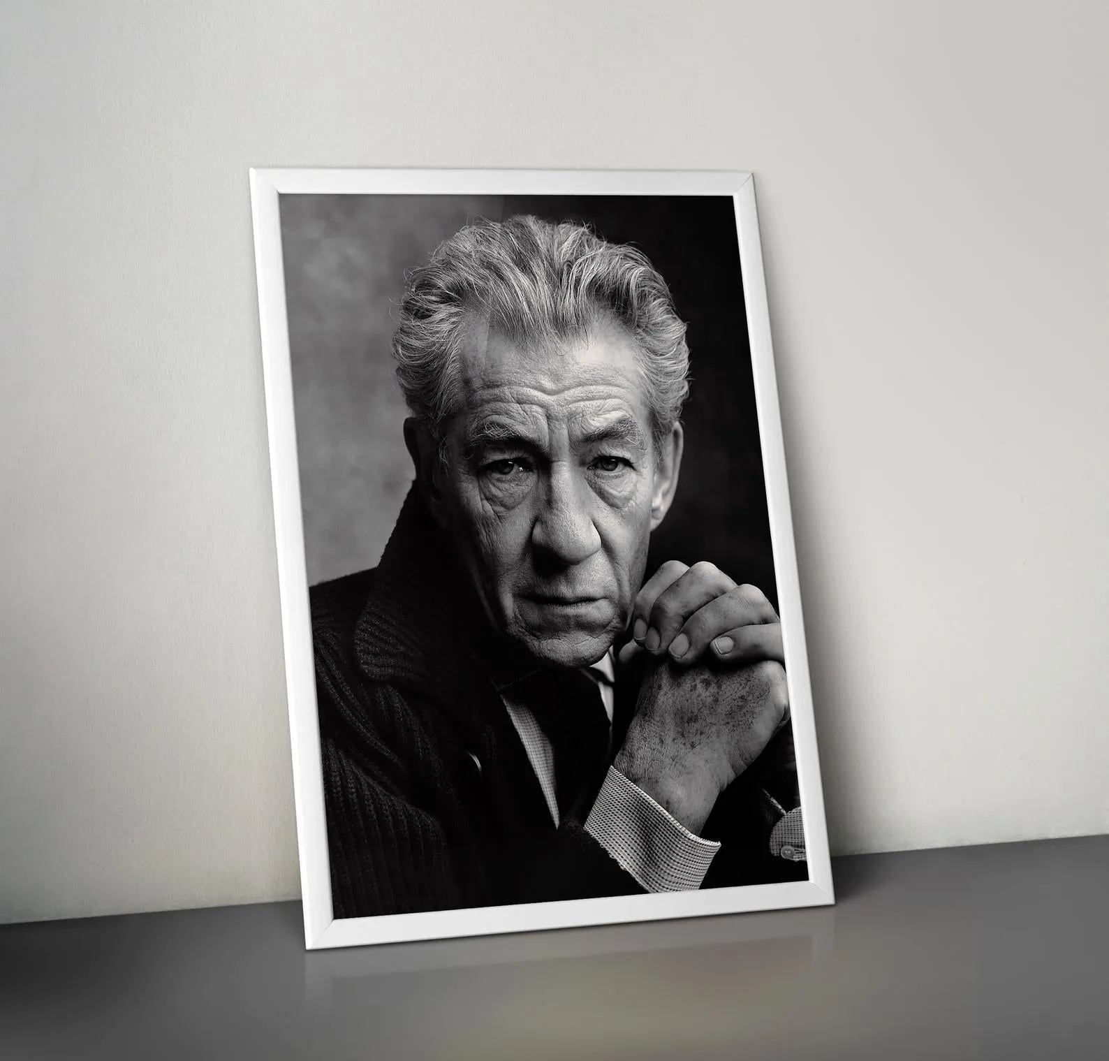 Ian McKellen Poster, Gandalf Art, Lord Of The Rings Print, Wizard Poster, Home Decor, Wall Art, Custom Poster, Canvas Poster, Rolled Canvas