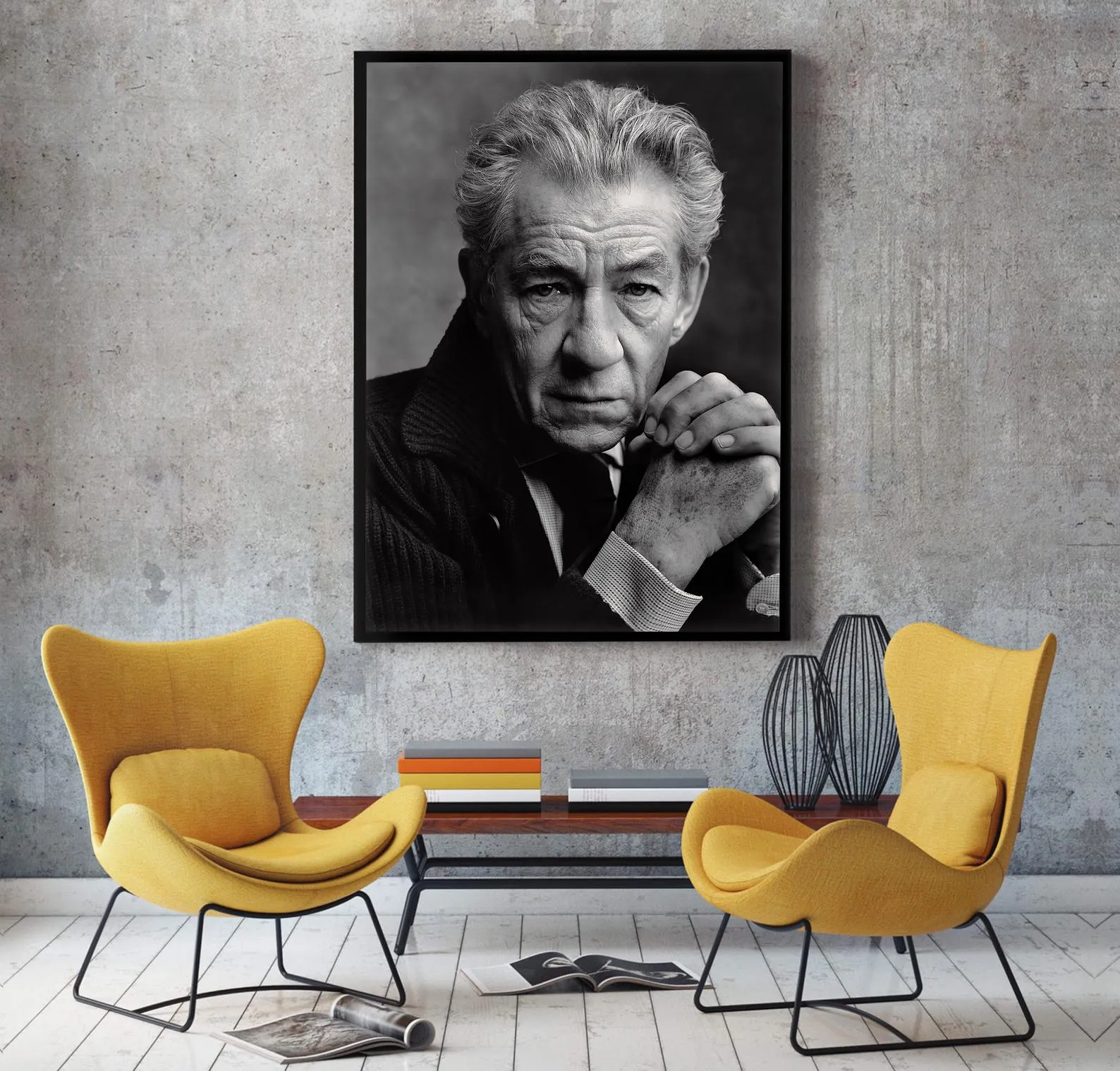 Ian McKellen Poster, Gandalf Art, Lord Of The Rings Print, Wizard Poster, Home Decor, Wall Art, Custom Poster, Canvas Poster, Rolled Canvas