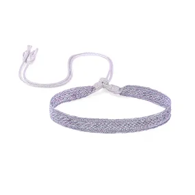 Izy n°1 Choker in Silver Plum