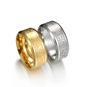 Jesus Cross Matching Couple Rings