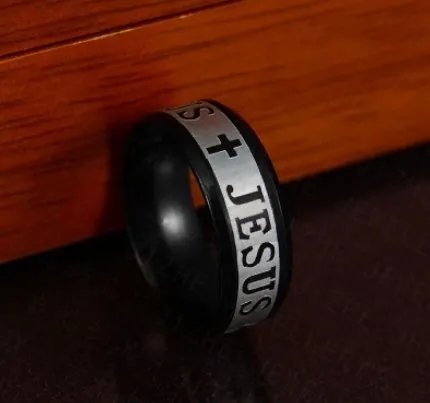 Jesus Cross Matching Couple Rings