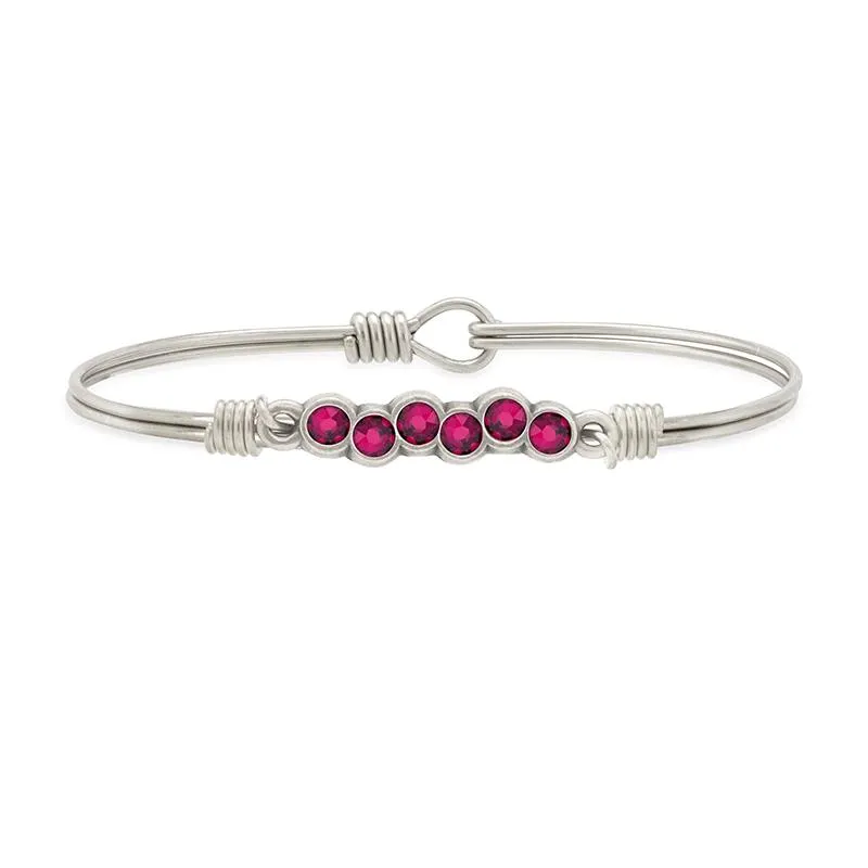 July Starlight Birthstone Bangle Bracelet