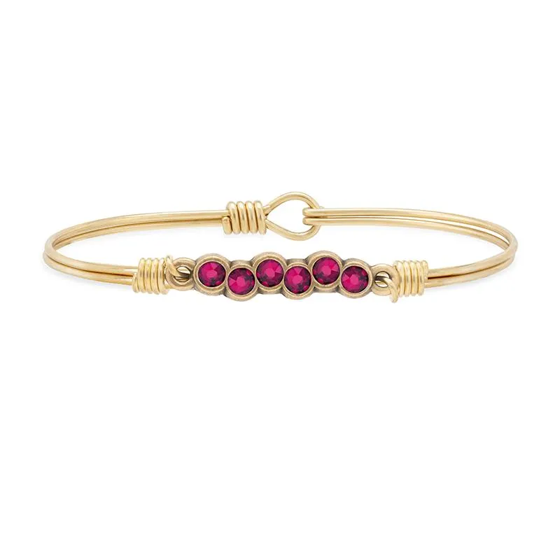 July Starlight Birthstone Bangle Bracelet