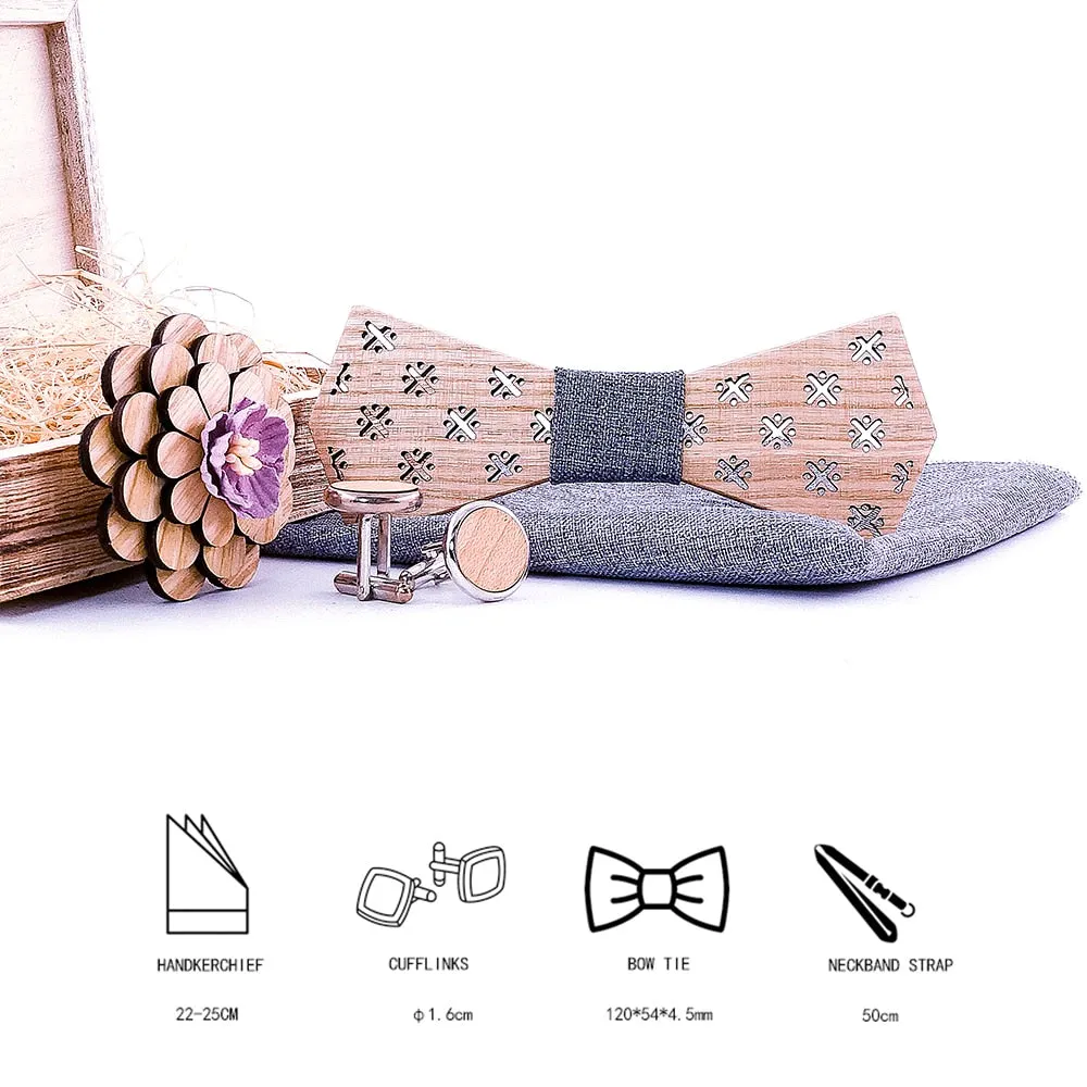 Kosciuszko Wood Bow Tie Set