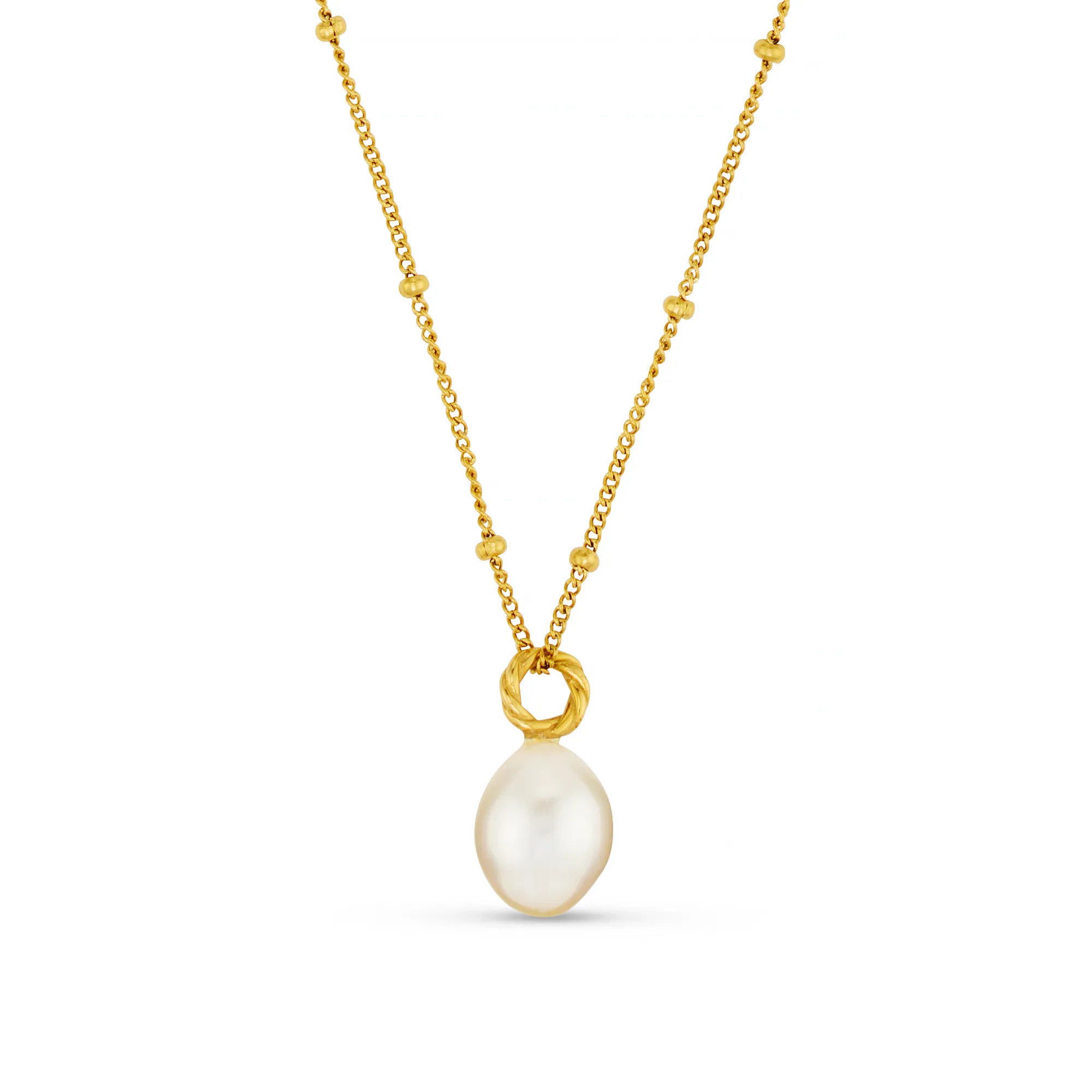 LUXE Rope Pearl Drop Necklace