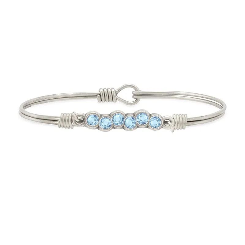 March Starlight Birthstone Bangle Bracelet