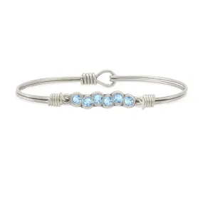 March Starlight Birthstone Bangle Bracelet