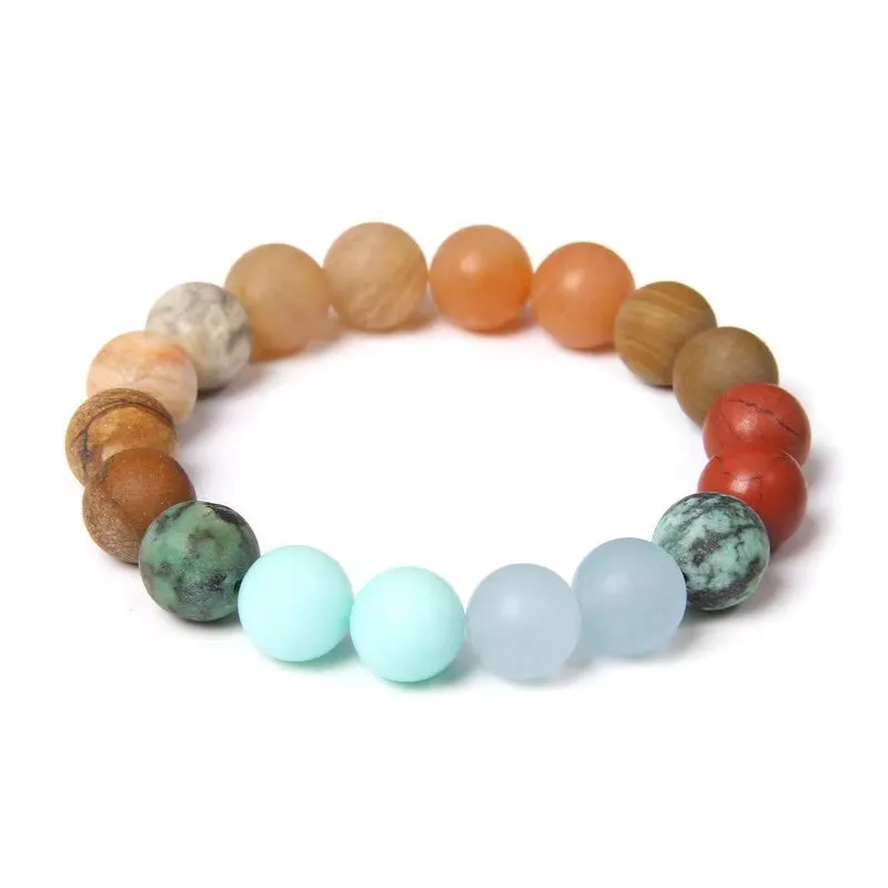 Mercury Lucky Stone Charm Bracelets,Astrology Natural Stone Planets Bracelets-i7bags