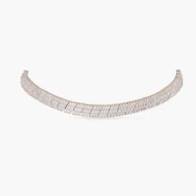 Modern CZ Silver Choker