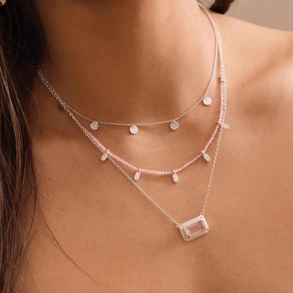 MURKANI Rose Quartz Choker SILVER