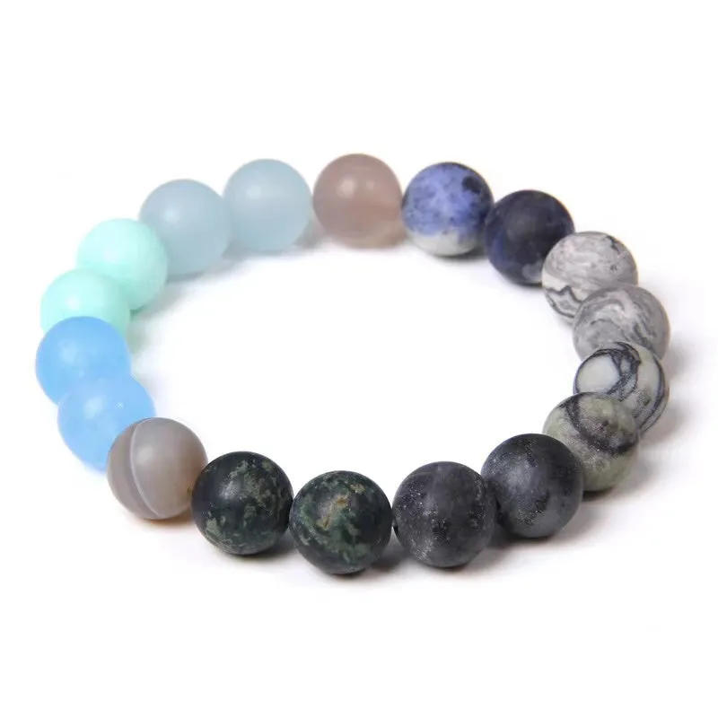 Neptune Lucky Stone Charm Bracelets,Astrology Natural Stone Planets Bracelets-i7bags