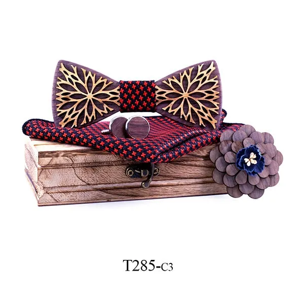 Nova Wooden Bow Tie Set