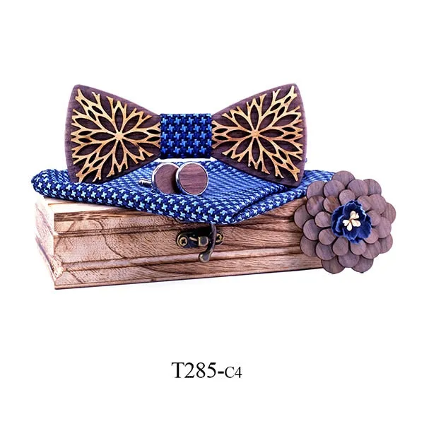 Nova Wooden Bow Tie Set