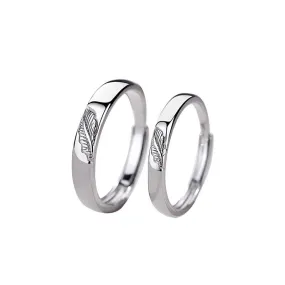 One Leaf Cute & Classy Couple Rings