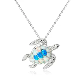 Opal Hana Honu Pendant