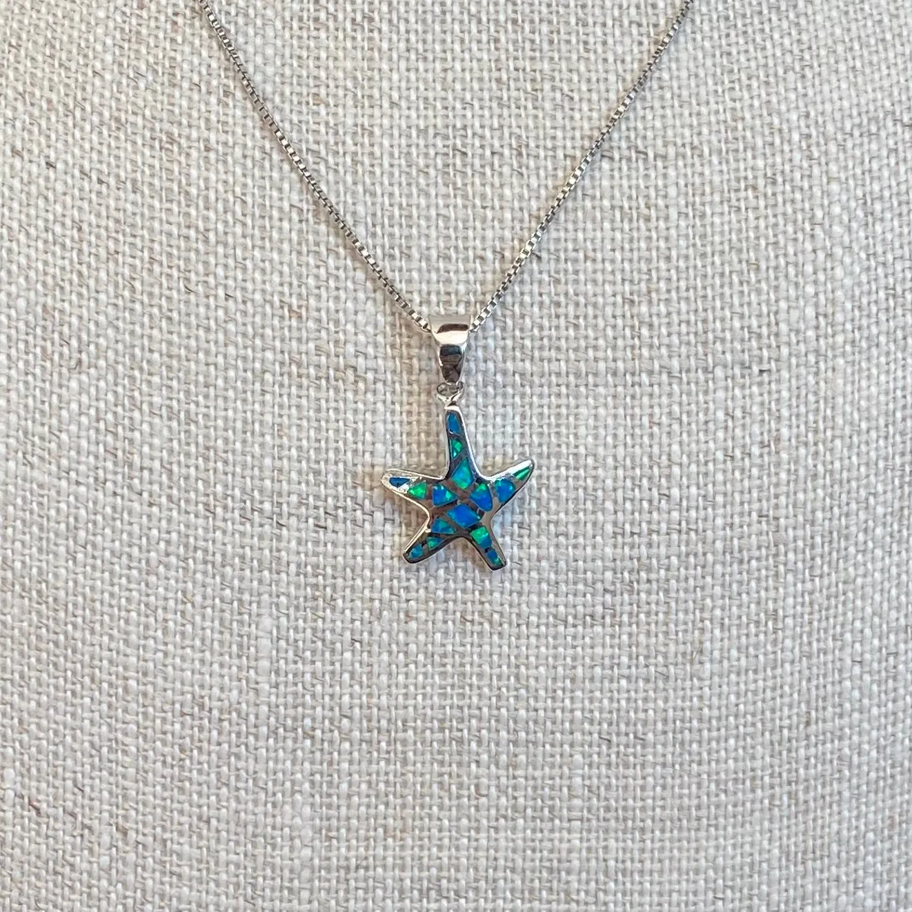 Opal Starfish Necklace