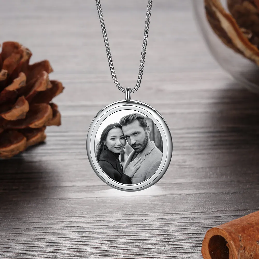 Oval Choker Charm Custom photo Necklace For Her