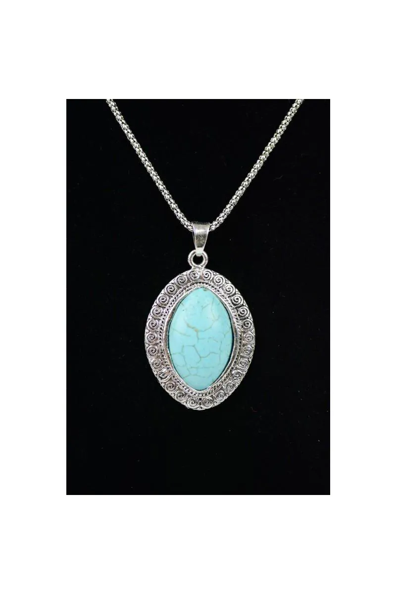 Oval Pendant Necklace