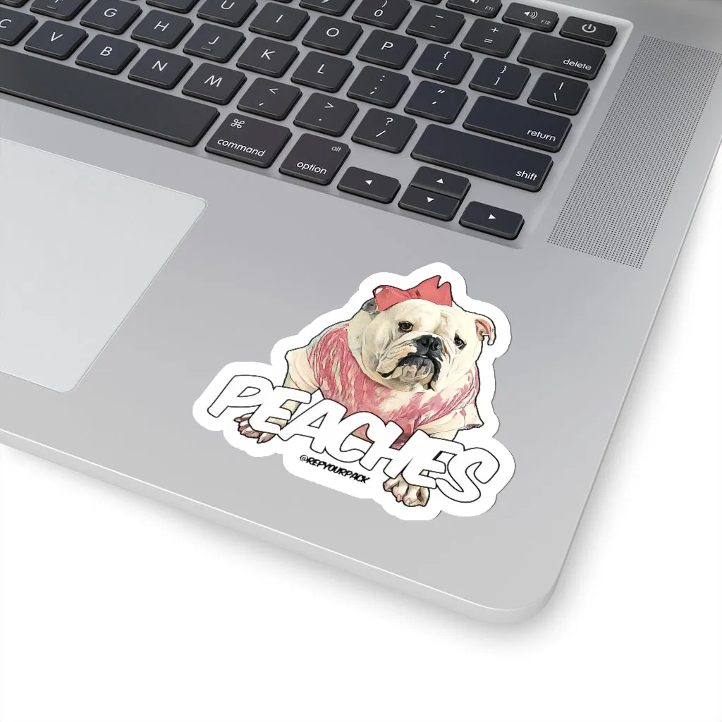 Peaches (Bow Tie) Kiss-Cut Stickers