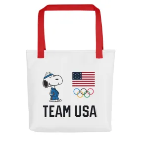 Peanuts Snoopy Team USA 5-Rings Tote Bag