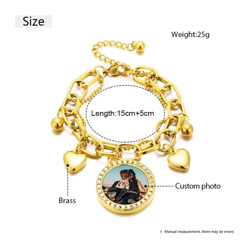 Personalized Bracelets For Women-Photo Charm Bracelet-Personalized Bracelets