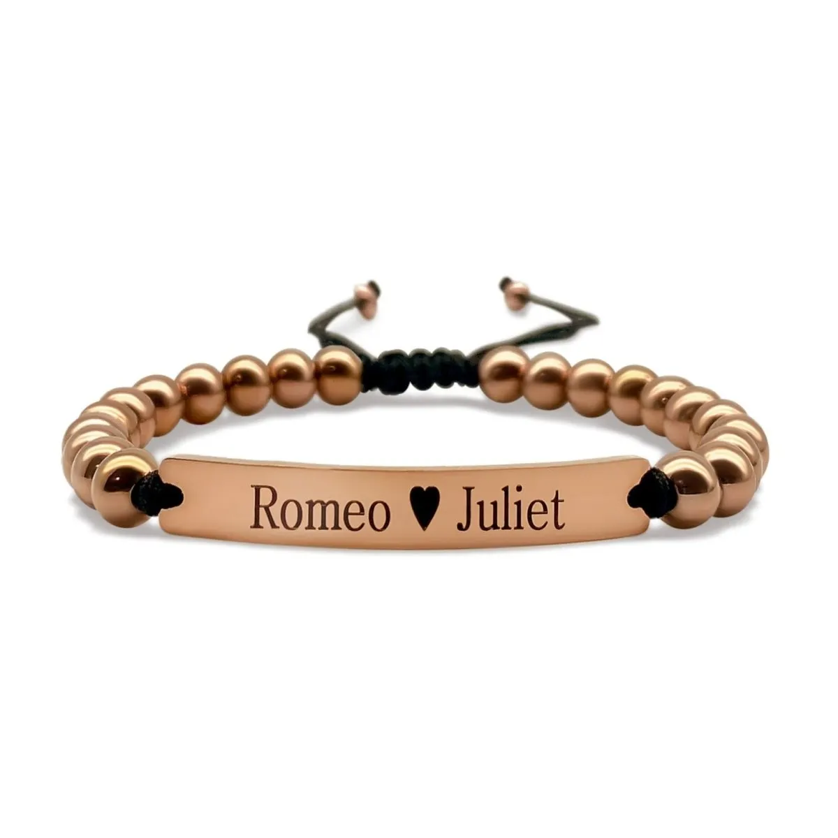 Personalized Distance Bracelets with Engraving