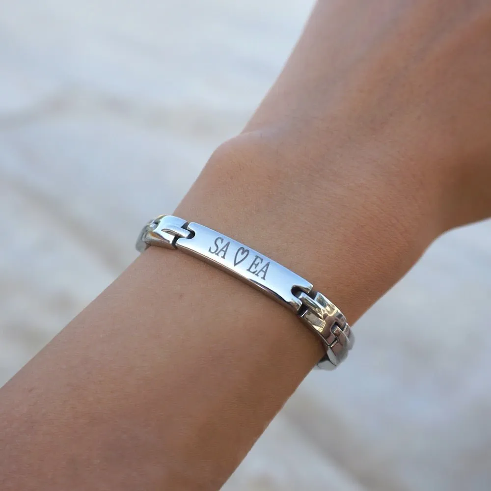 Personalized High-Quality Steel Bracelets for Couples