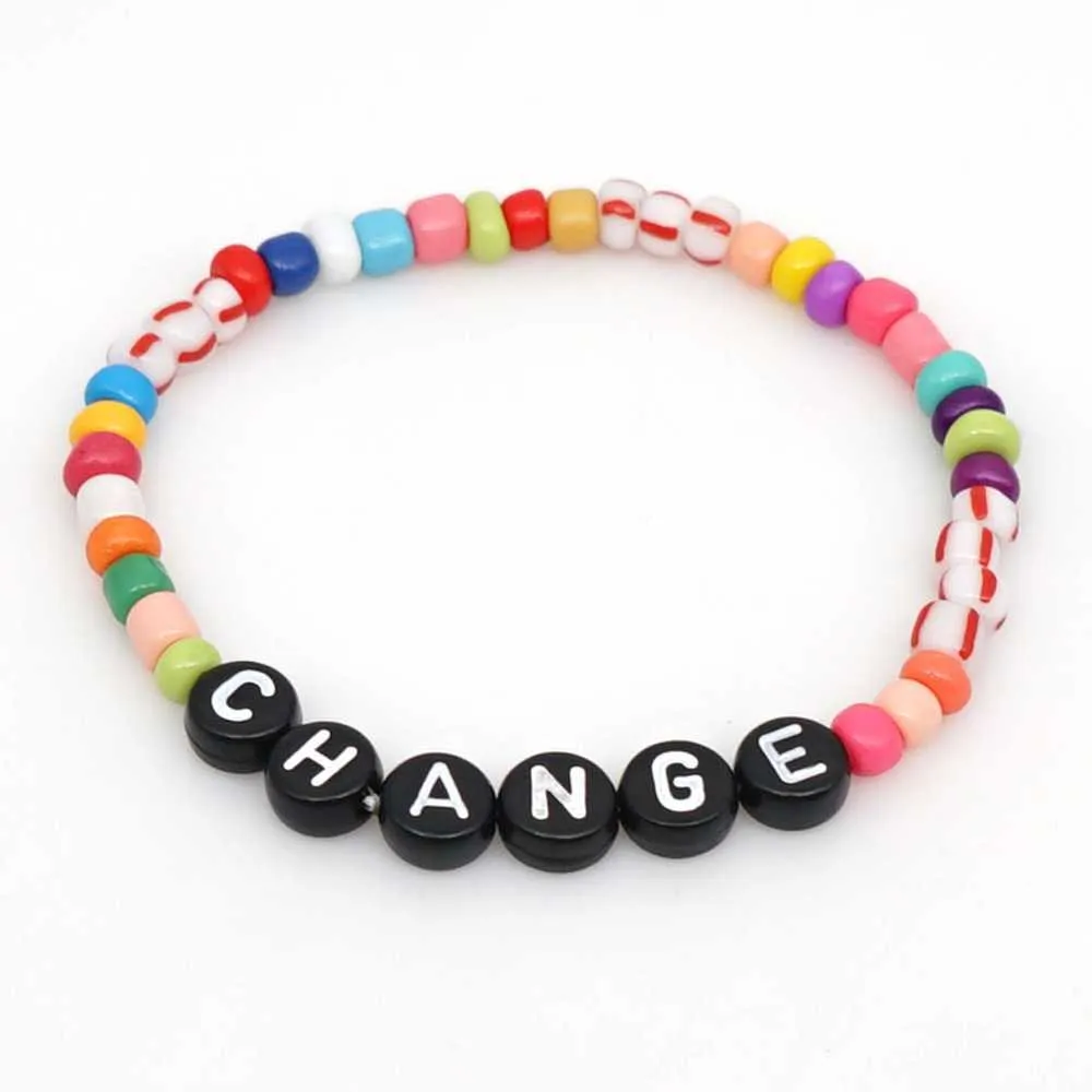 Personalized Saying Alphabet Bead Word Kandi Bracelets