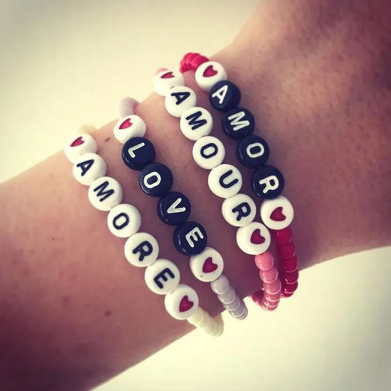 Personalized Saying Alphabet Bead Word Kandi Bracelets