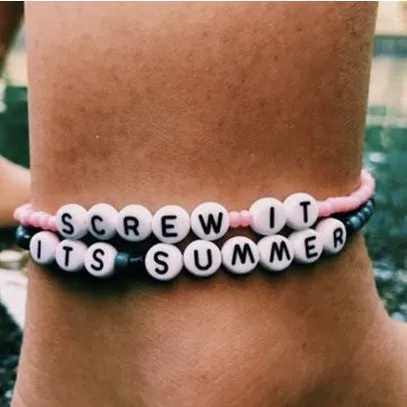 Personalized Saying Alphabet Bead Word Kandi Bracelets