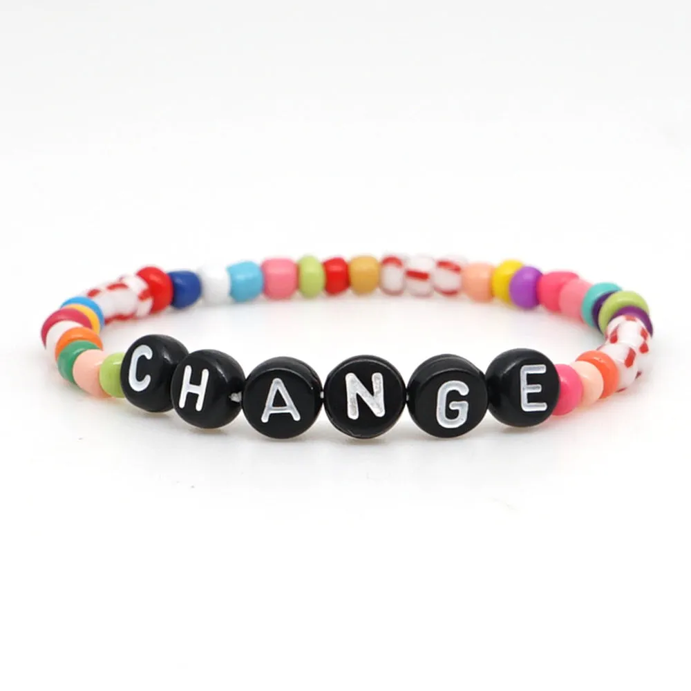 Personalized Saying Alphabet Bead Word Kandi Bracelets