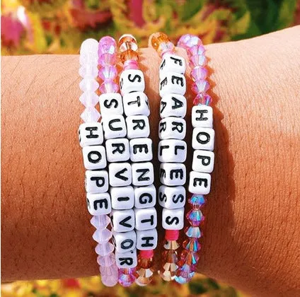 Personalized Saying Alphabet Bead Word Kandi Bracelets