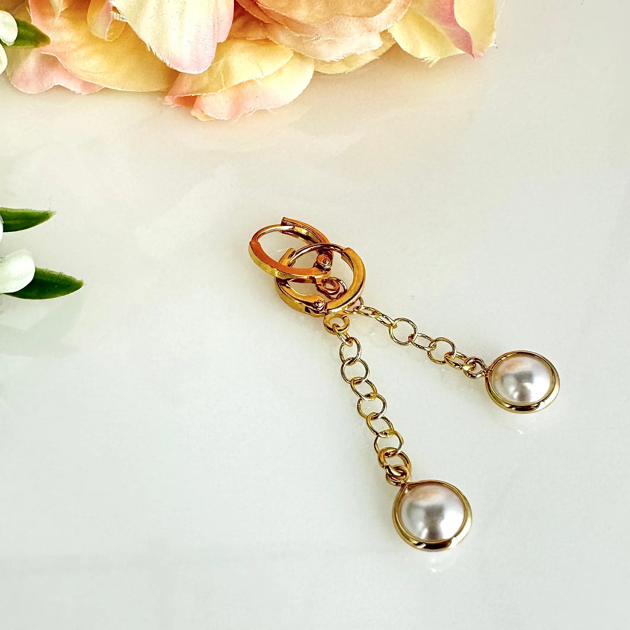 "Pearly Drop" Earrings