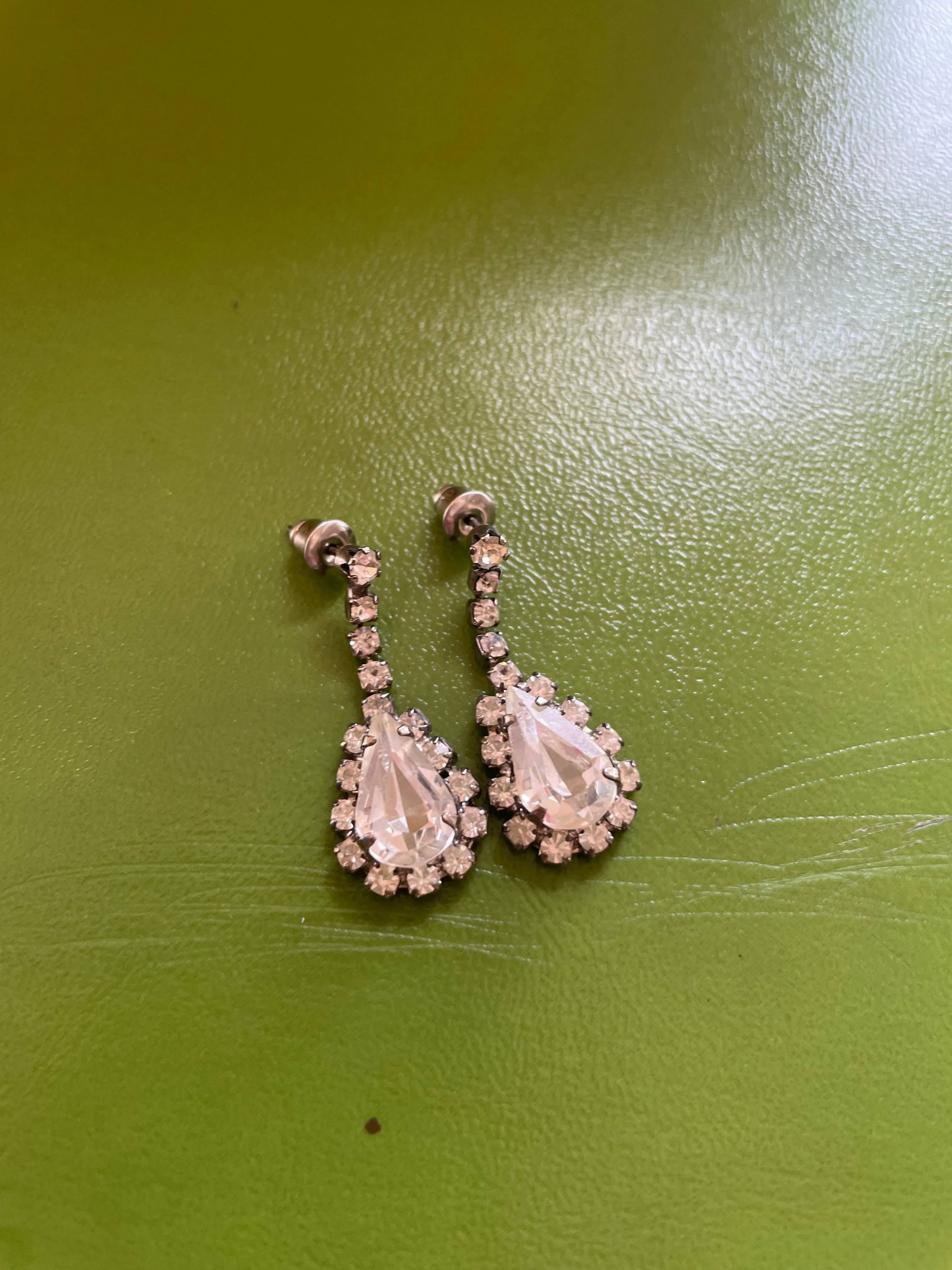 rhinestone drop earrings