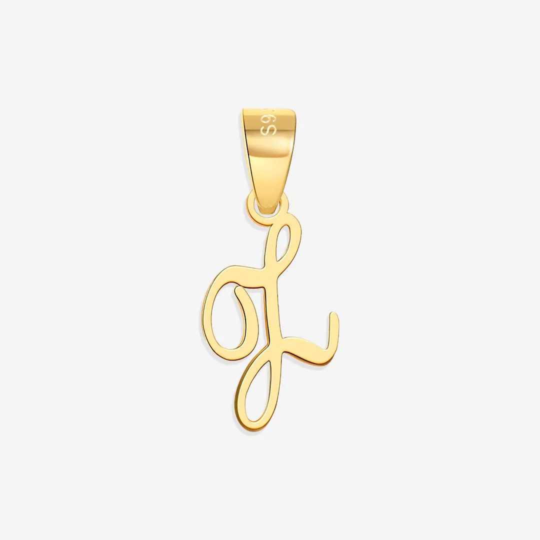 Romantic Initial Charm Pendant