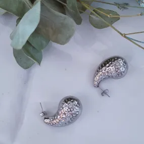 Silver drop earrings